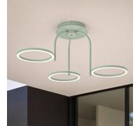 Plafoniera LED da esterni Lucande Sylvara, verde, CCT, a 3 luci LUCANDE