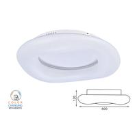 Plafoniera Led Da Soffitto Moderna Rotonda CCT Diametro 600mm 38W Dimmerabile Te