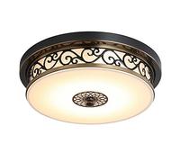 Plafoniera LED Design vintage in bronzo retro lampadario da soffitto Dimmerabile 3 colori rustica in stile tradizionale industriale rotonda Lampada a sospensione per Salotto Ufficio Cucina Bar (30cm)