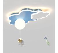 Plafoniera LED dimmerabile con telecomando per cameretta bambini - Nuvola Astronauta Design