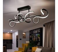Plafoniera LED Dimmerabile Design Plafoniera Spirale Nero Switchdimmer H 30cm