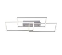 Plafoniera LED dimmerabile luce diurna telecomando plafoniera dimmer, CCT, color acciaio, 39W 2500Lm 2700-5000K, LxPxH 82x50x7,8 cm