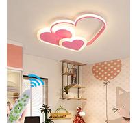 Plafoniera LED Dimmerabile Moderne Forma Cuore Progettista Lampadario Telecomando Acrilico Camera letto Luci Decorative Per Soggiorno Corridoio Stanza Della Gioventù Camera Dei Bambini Luce (Rosa)