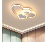 Plafoniera LED Dimmerabile Moderne Forma Cuore Progettista Lampadario Telecomando Acrilico Camera letto Luci Decorative Per Soggiorno Corridoio Stanza Della Gioventù Camera Dei Bambini Luce (Bianca)