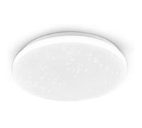 Eglo Plafoniera a Led Pogliola-s, diametro 31 cm, lampada soggiorno effetto cristallo, in acciaio e plastica, lampada soffitto bianca da cameretta, cucina, ufficio e ingresso
