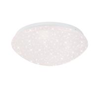Plafoniera LED effetto stella Plafoniera da bagno IP44 Plafoniera da bagno dimmerabile tramite interruttore CCT, bianco metallo, 18W 1600Lm bianco neutro caldo, DxH 38,5x10 cm