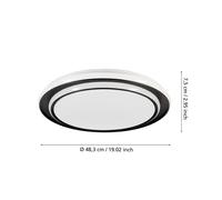 Eglo MEZZOMONTE lampada a soffitto LED, 902047, MOSCHETTA [Lampade per Interni > Lampade a Soffitto]