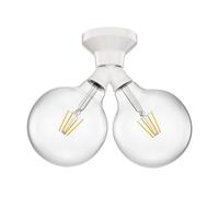 Plafoniera LED Elektra 2 luci globo porcellana incl. lampade E27 14,246W [EEK: E]