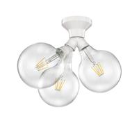 Plafoniera LED Elektra 3 luci globo porcellana incl. lampade E27 21,369W [EEK: E]