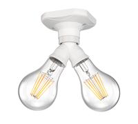 Plafoniera LED Elektra a 2 fiamme angolare incl. lampade E27 bianco caldo 1600lm [EEK: E]