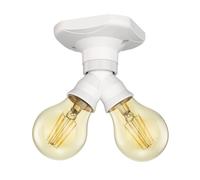 Plafoniera LED Elektra a 2 fiamme angolare incl. lampade E27 oro bianco caldo