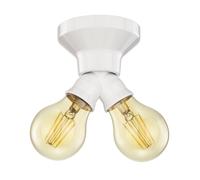 Plafoniera LED Elektra a 2 luci in porcellana incl. lampade E27 oro bianco caldo [EEK: E]