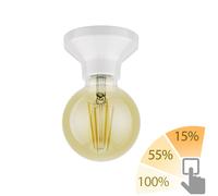 Plafoniera LED Elektra in porcellana in 27 LED oro max. 818lm a 3 livelli