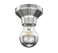 ledscom.de Plafoniera LED Elektra porcellana argento incl. lampada a specchio E27 461lm bianco caldo