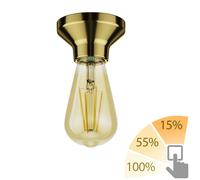Plafoniera LED Elektra porcellana oro incl. LED Vintage oro max. 814lm