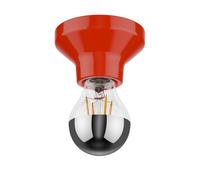 ledscom.de Plafoniera LED Elektra rosso porcellana incl. lampada a specchio E27 646lm bianco