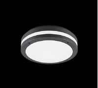Plafoniera Led Esterno Soffitto Fascia Nera Ip54 30 cm Kendal GD Trio