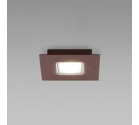 Plafoniera LED Fabbian Quarter, marrone, metallo, 15 cm Fabbian