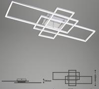 Briloner Plafoniera Frame rettangolo 3 luci CCT alluminio Briloner