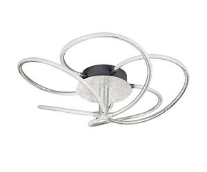 Plafoniera LED globo Barna, argento