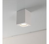 Plafoniera LED GU10 e GU5.3 in Gesso Pitturabile Quadrato 70x70x90mm