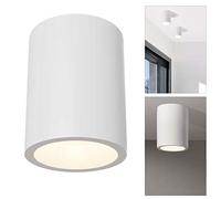 Plafoniera LED GU10 gesso faretto cilindro soffitto luci salotto salone cucina bianco