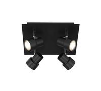 Plafoniera LED GU10 Rock 460 lm bianco caldo Ø 26,5 cm Nero