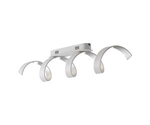 PLAFONIERA LED HELIX SPIRALE BIANCA E ARGENTO 20W 1680LM 4000K 80X18CM