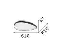 Plafoniera LED IDEAL LUX Gemini 61, ottone, 3000 K, DALI/PUSH IDEAL LUX