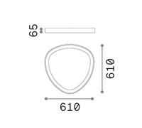 Plafoniera LED IDEAL LUX Gemini, ottone, 61 cm, 4000 K, accensione/spegnimento IDEAL LUX