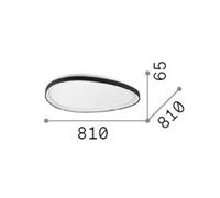 Plafoniera LED IDEAL LUX Gemini, ottone, 81 cm, 2700 K, accensione/spegnimento IDEAL LUX