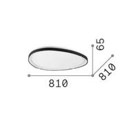 Plafoniera LED IDEAL LUX Gemini, ottone, 81 cm, 3000 K, accensione/spegnimento IDEAL LUX