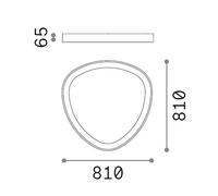 Plafoniera LED IDEAL LUX Gemini, ottone, 81 cm, 4000 K, accensione/spegnimento IDEAL LUX