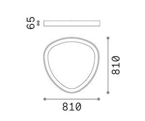 Plafoniera LED IDEAL LUX Gemini, ottone, 81 cm, 4000 K, accensione/spegnimento IDEAL LUX