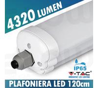 PLAFONIERA LED IP65 60 120 150 cm VTAC COLORE LUCE BIANCO NATURALE FREDDO [EEK: A+ A++]