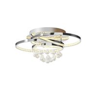 Plafoniera LED 'Keely' dimmerabile colore Argento, in Metallo ad es. Soggiorno & Sala da pranzo (1 luce, lampadina inclusa) di Lucande | lampada LED, plafoniera LED, plafoniera