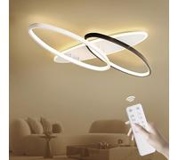 Plafoniera LED Lampada da Soffitto Dimmerabile Soggiorno, Lampada da Camera da Letto LED 52W con Telecomando Illuminazione Moderna da Soffitto a LED per Corridoio Cucina Ufficio Sala da Pranzo 64cm