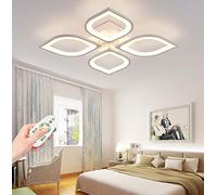 Plafoniera LED Lampada Da Soffitto Dimmerabile Telecomando Lampadario Creativo Design Floreale Lampada Da Soggiorno Grandi Dimensioni Moderna Sala Pranzo Cucina Struttura Metallo Acrilico,4 heads