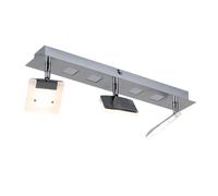 Plafoniera LED Lampada da soffitto Lampada da soggiorno Alluminio nichel mobile L 45 cm