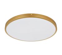 Plafoniera LED lampada da soffitto lampada da soggiorno lampada da sala da pranzo lampada da corridoio, metallo plastica color ottone, 30W 2700lm 3000K bianco caldo, D 45 cm