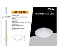PLAFONIERA LED LAMPADA DA SOFFITTO UNIVERSO 24W 3000K/6500K C01-24-3C