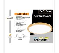 PLAFONIERA LED LAMPADA DA SOFFITTO UNIVERSO 24W - IP40 - 120° - 220-240V - Mod.