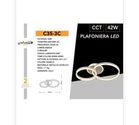 PLAFONIERA LED LAMPADA DA SOFFITTO UNIVERSO 42W 220-240 AC 50/60HZ 3000K/ 6500K