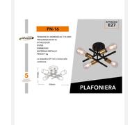 PLAFONIERA LED LAMPADA DA SOFFITTO UNIVERSO E27- IP20- 220-240V - Mod. PN-16