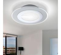 Plafoniera LED Lampada Letto Cromo Vetro Satinato H 6,2 CM