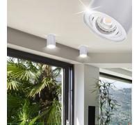 Plafoniera LED Lavoro Ufficio Lampada Up Illuminazione Argento Dxh 9,5x12,5 CM [EEK: G]