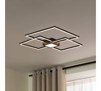 Plafoniera LED Lindby Duetto, 65 cm, antracite, 38 W, alluminio 8032235