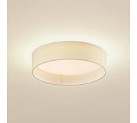 Plafoniera LED Lindby Eilif, tessuto, bianco, Ø 40 cm, CCT LINDBY