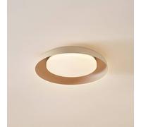 Plafoniera LED Lindby Florie, beige, metallo, Ø 40 cm LINDBY