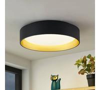Plafoniera LED Lindby Gracjan, nero, metallo, CCT, Ø45cm LINDBY